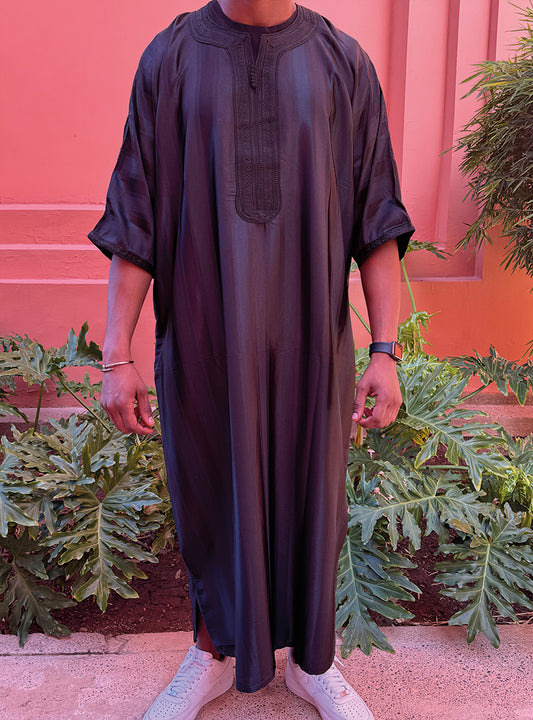 Black Moroccan Thobe